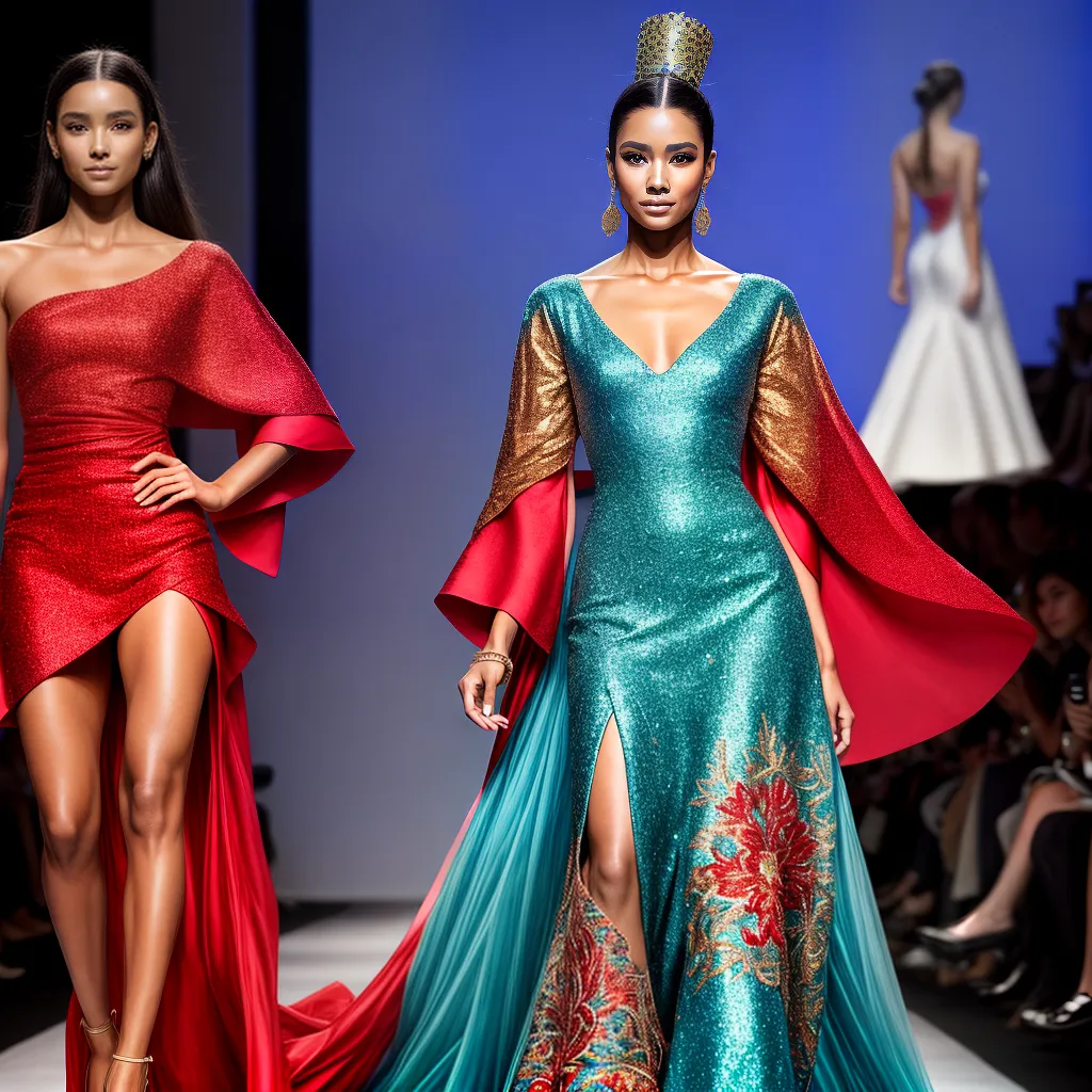 desfile modelo vestido futurista tendencias