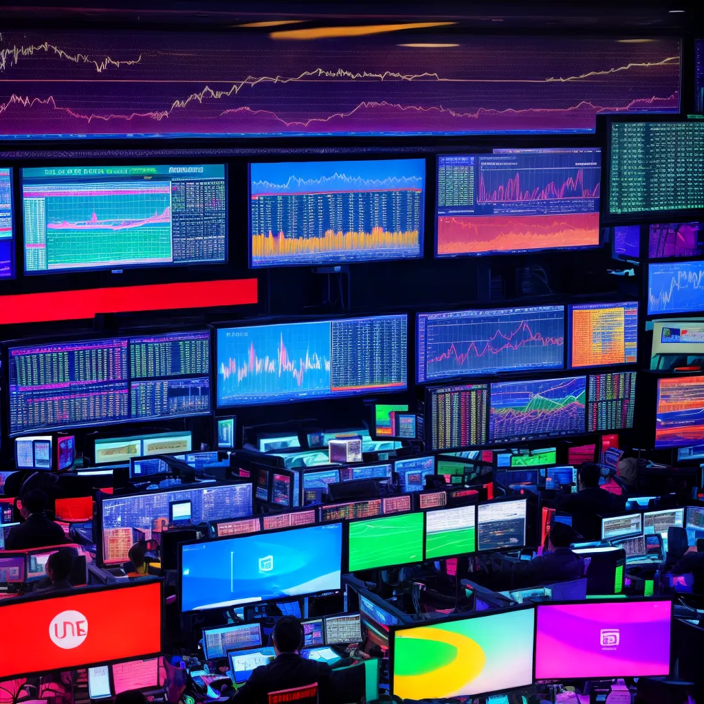 bolsa virtual futurista traders graficos