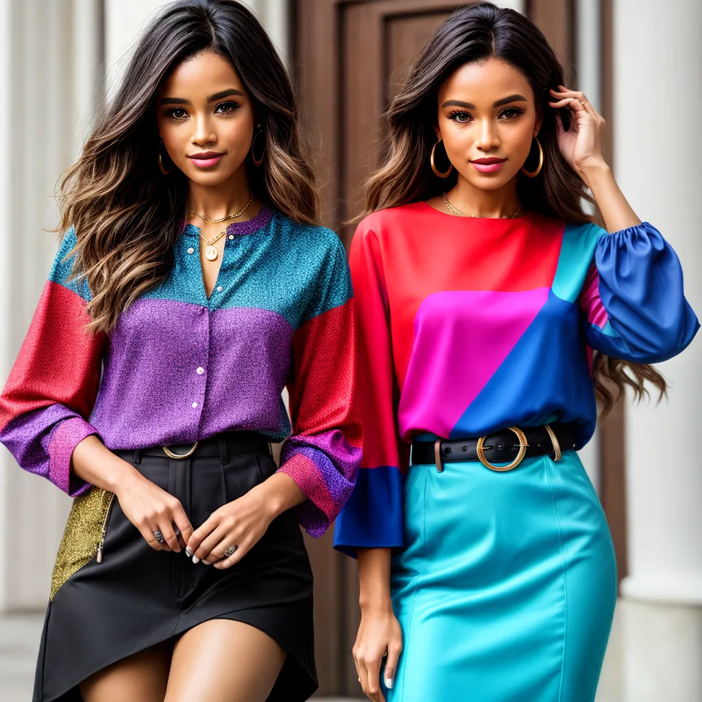 blusa geometrica ousada multicolorida