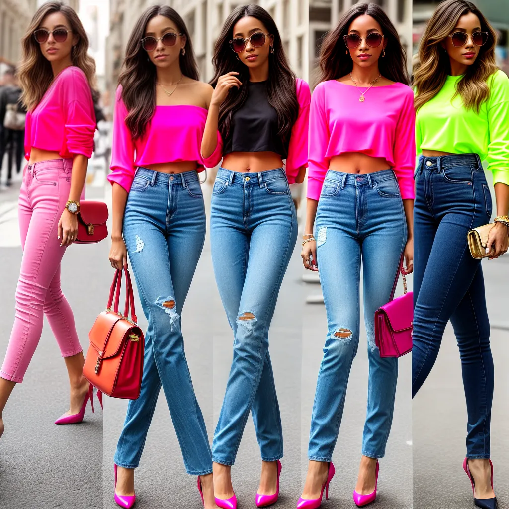 blusa neon rosa jeans alta blusa neon rosa jeans alta
