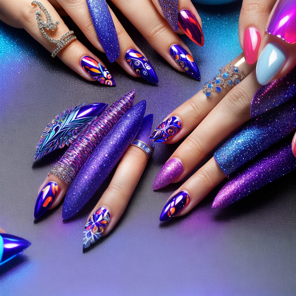 unhas holograficas geometricas tendencia 2024 unhas holograficas geometricas tendencia 2024