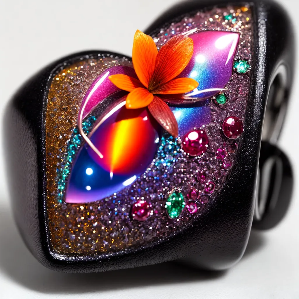 unhas 3d arte flores gemas