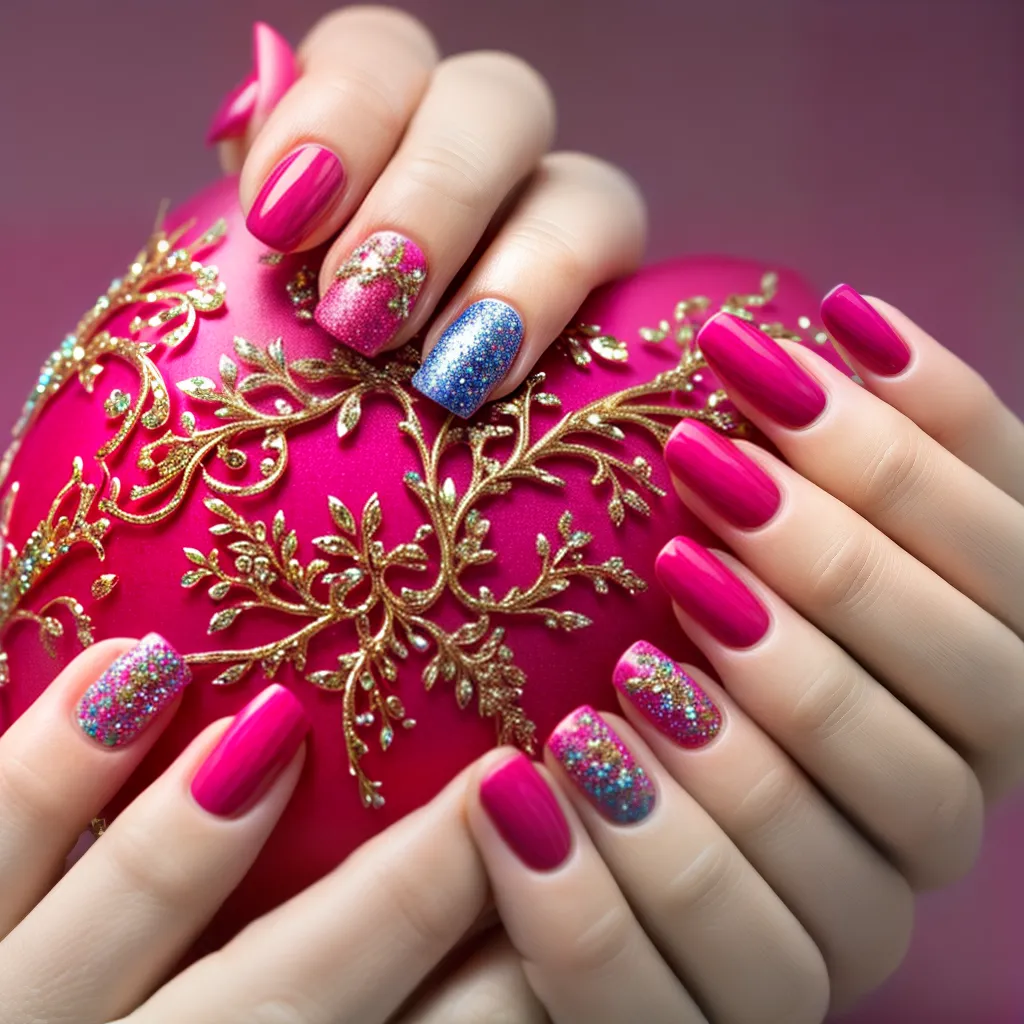 unhas 3d coloridas estilizadas