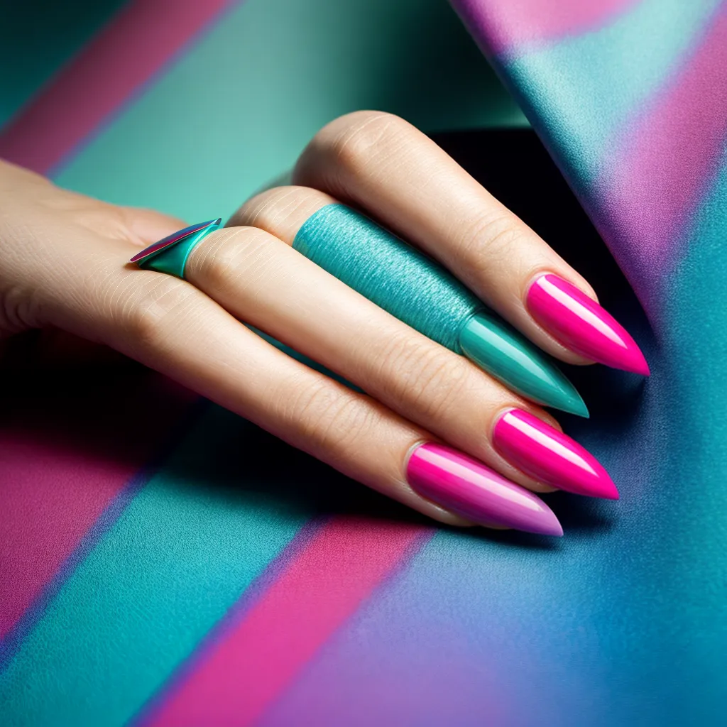 unhas stiletto coloridas artes geometricas unhas stiletto coloridas artes geometricas