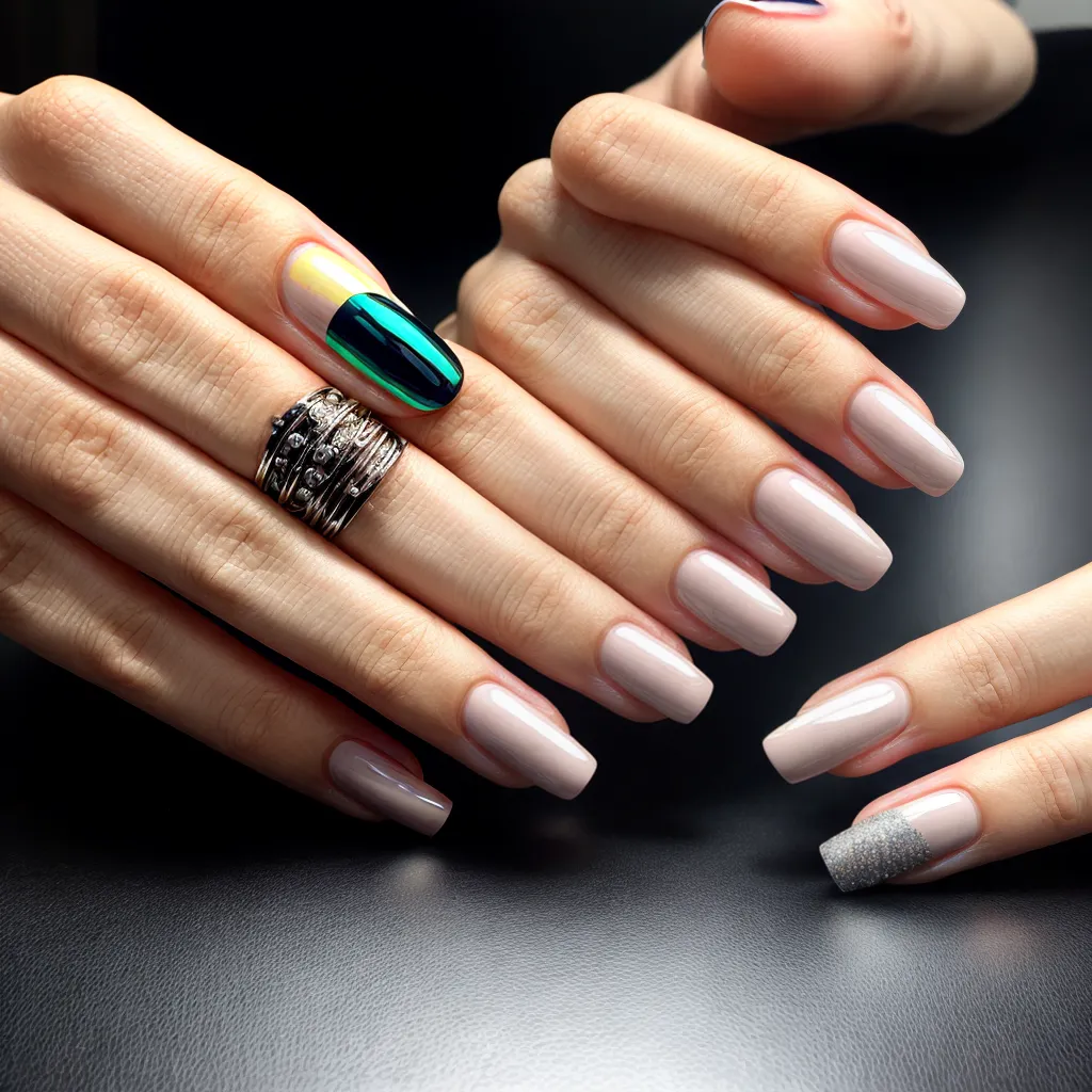 unhas cromadas brilho futurista
