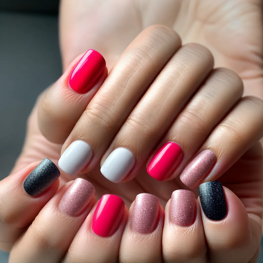 unhas texturizadas mix brilho 2024 unhas texturizadas mix brilho 2024