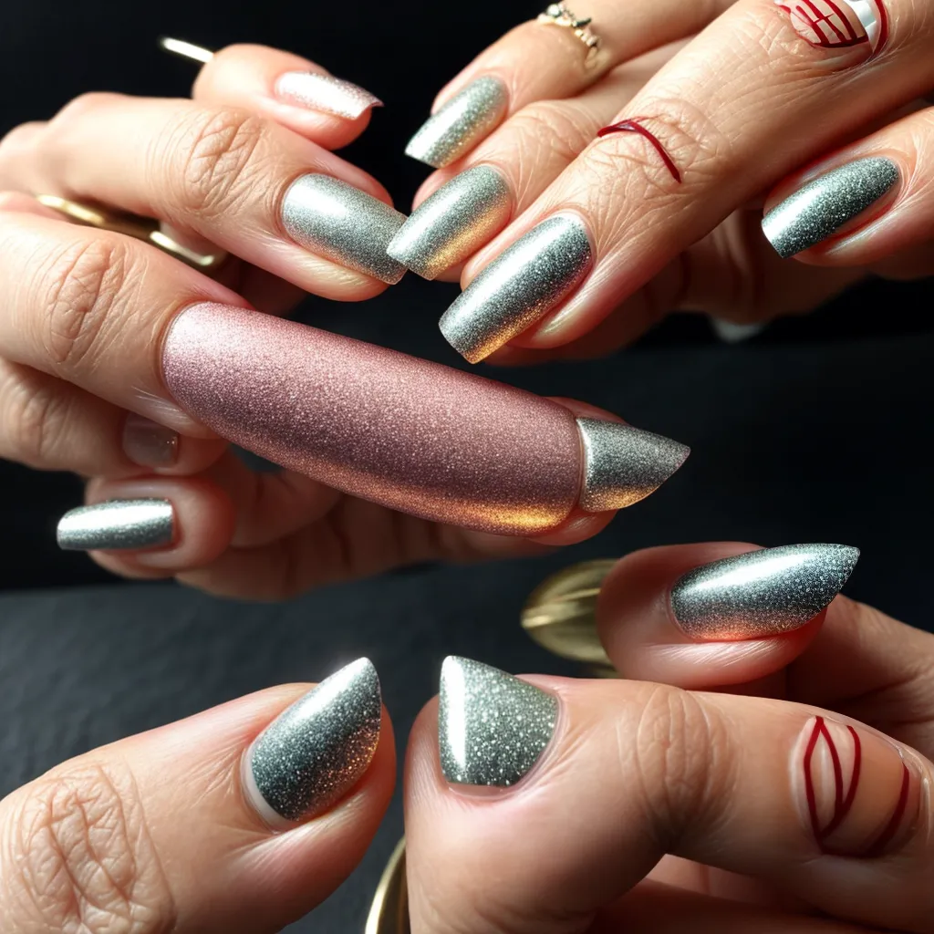 unhas metalicas design elegante