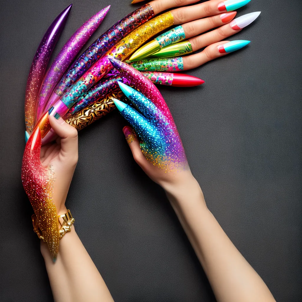 unhas artisticas vibrantes gemas