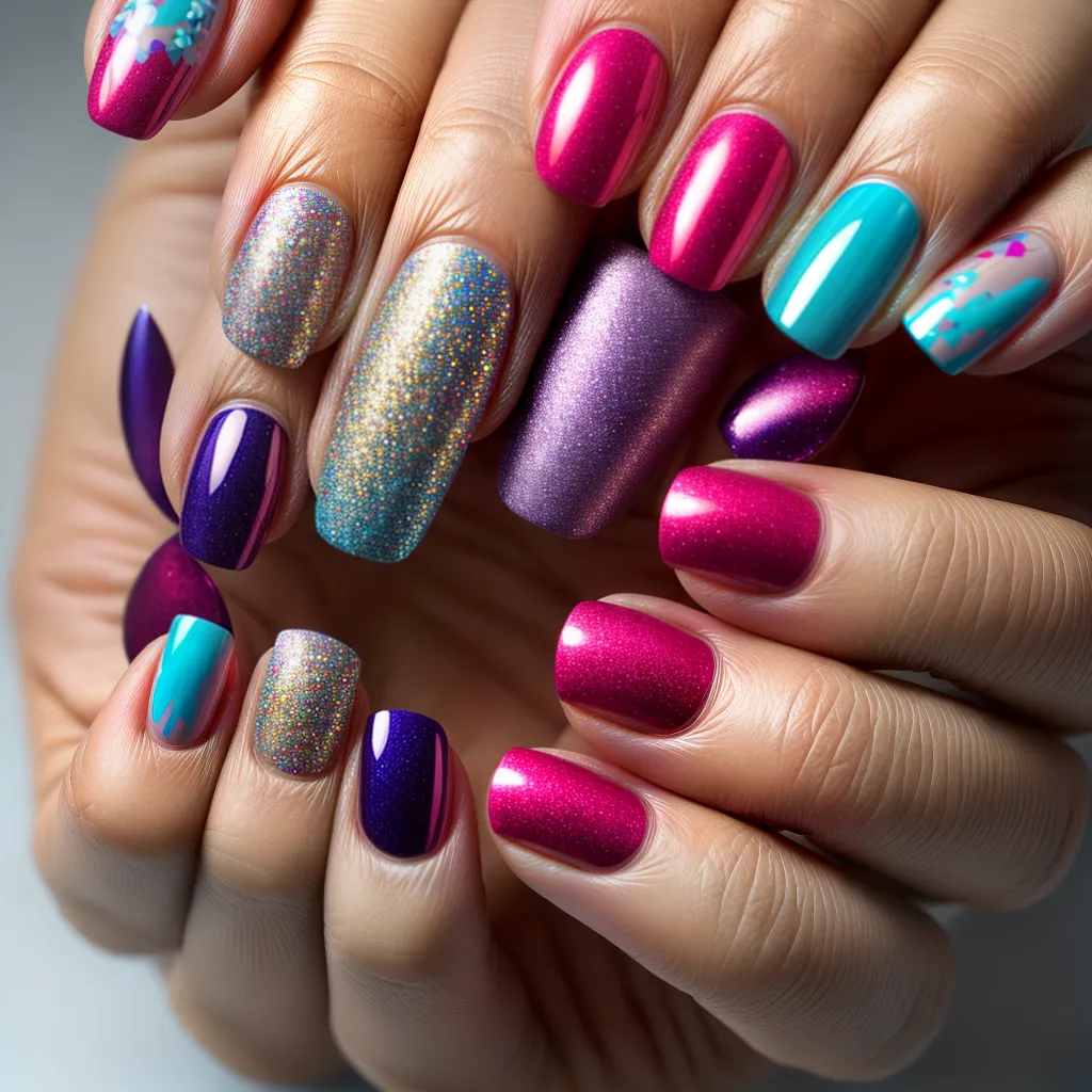 unhas artisticas criativas coloridas