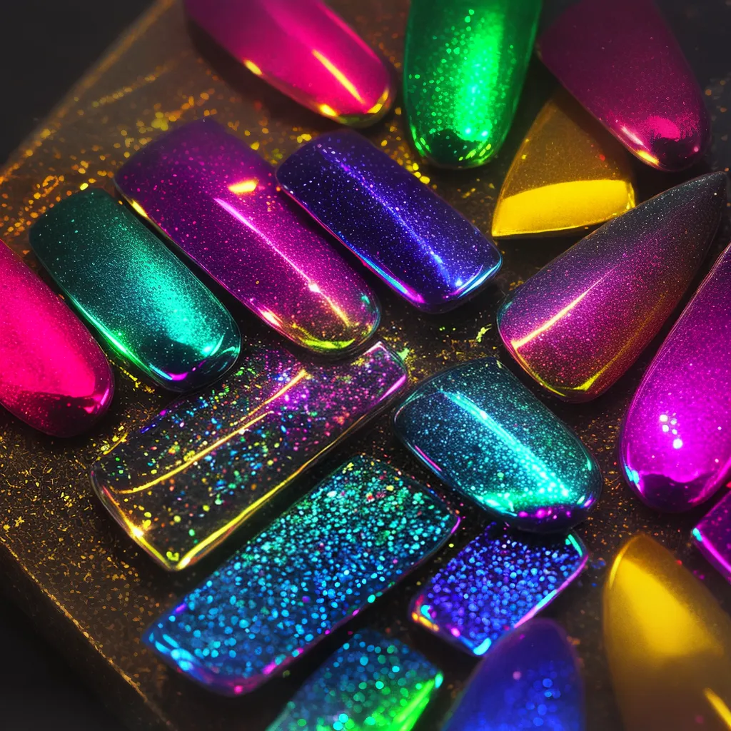 unhas musicais coloridas 2024