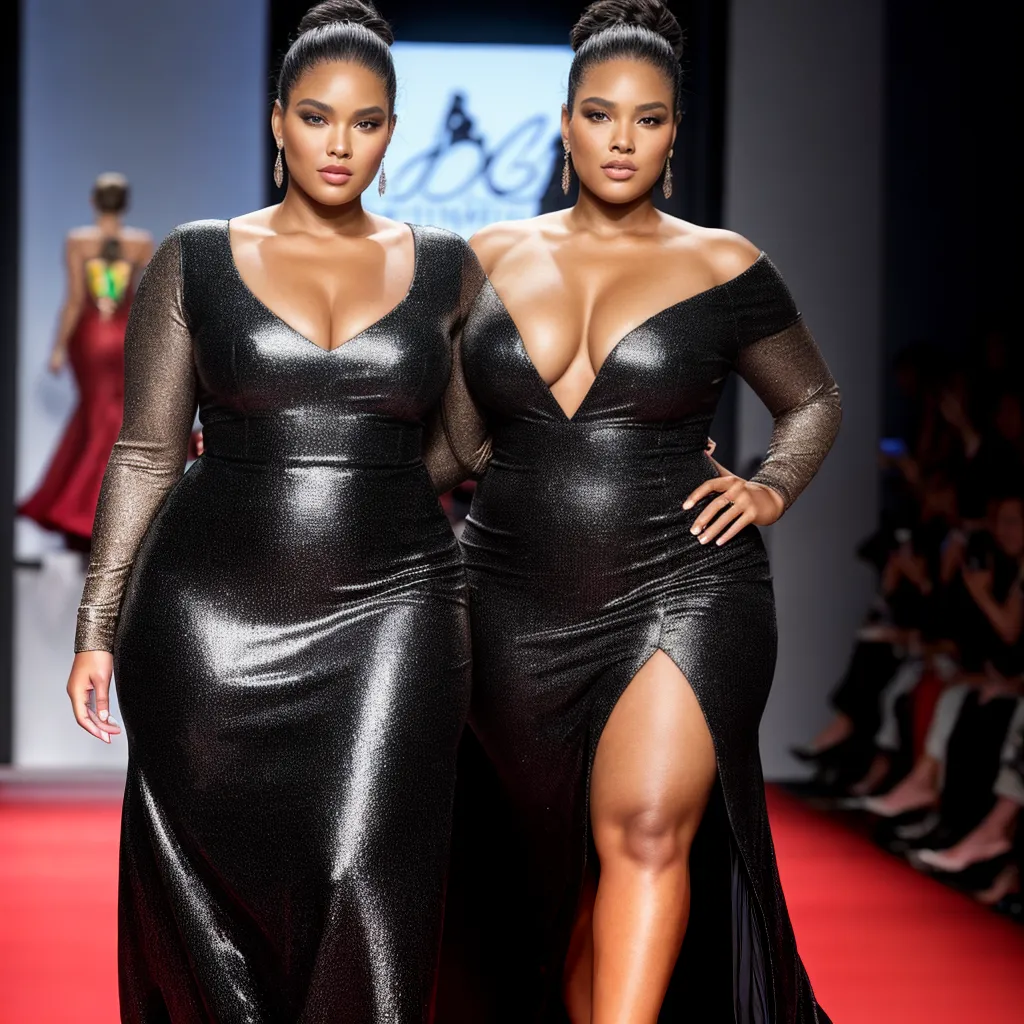 modelo plus size passarela glamour haute couture