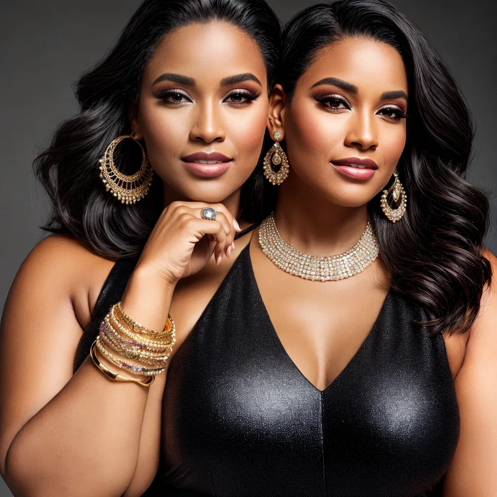 modelo plus size acessorios brilho