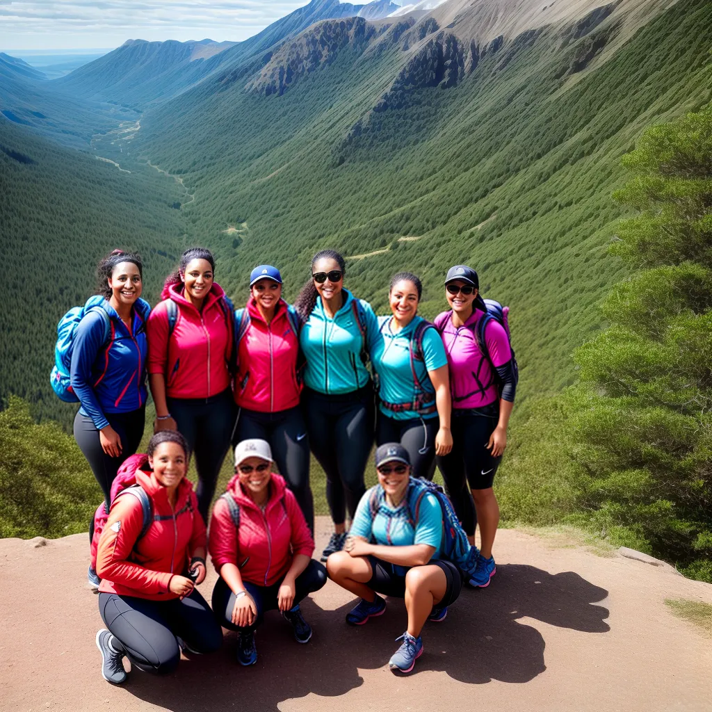 grupo plus size aventura montanha