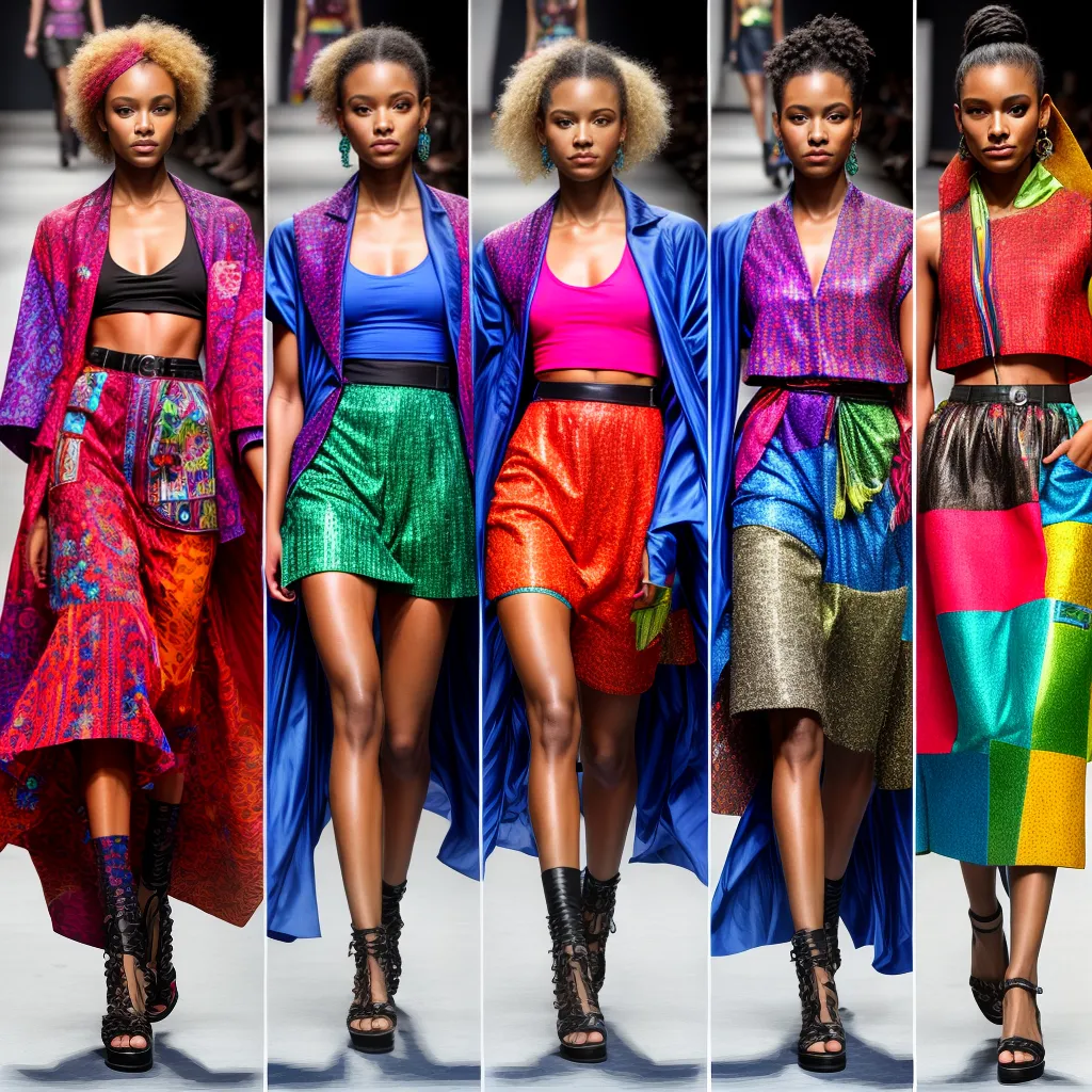 passarela colorida modelos roupas upcycling