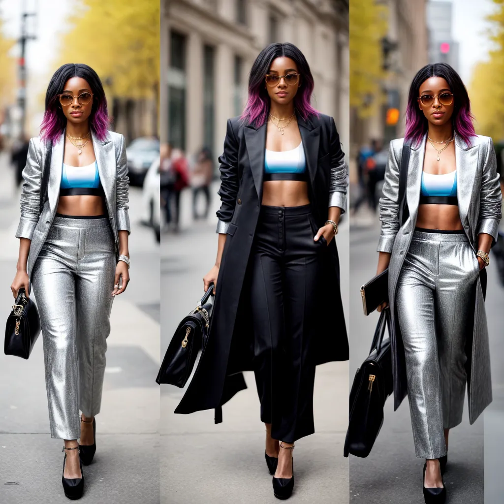mulher estilo urbano blazer oversized calca wide leg sapatilha plataforma