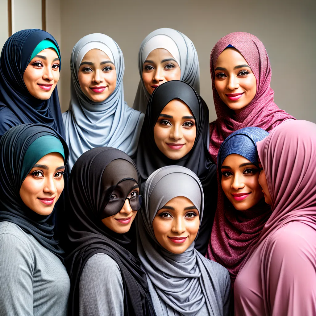 mulheres diversas espelho prova hijabs