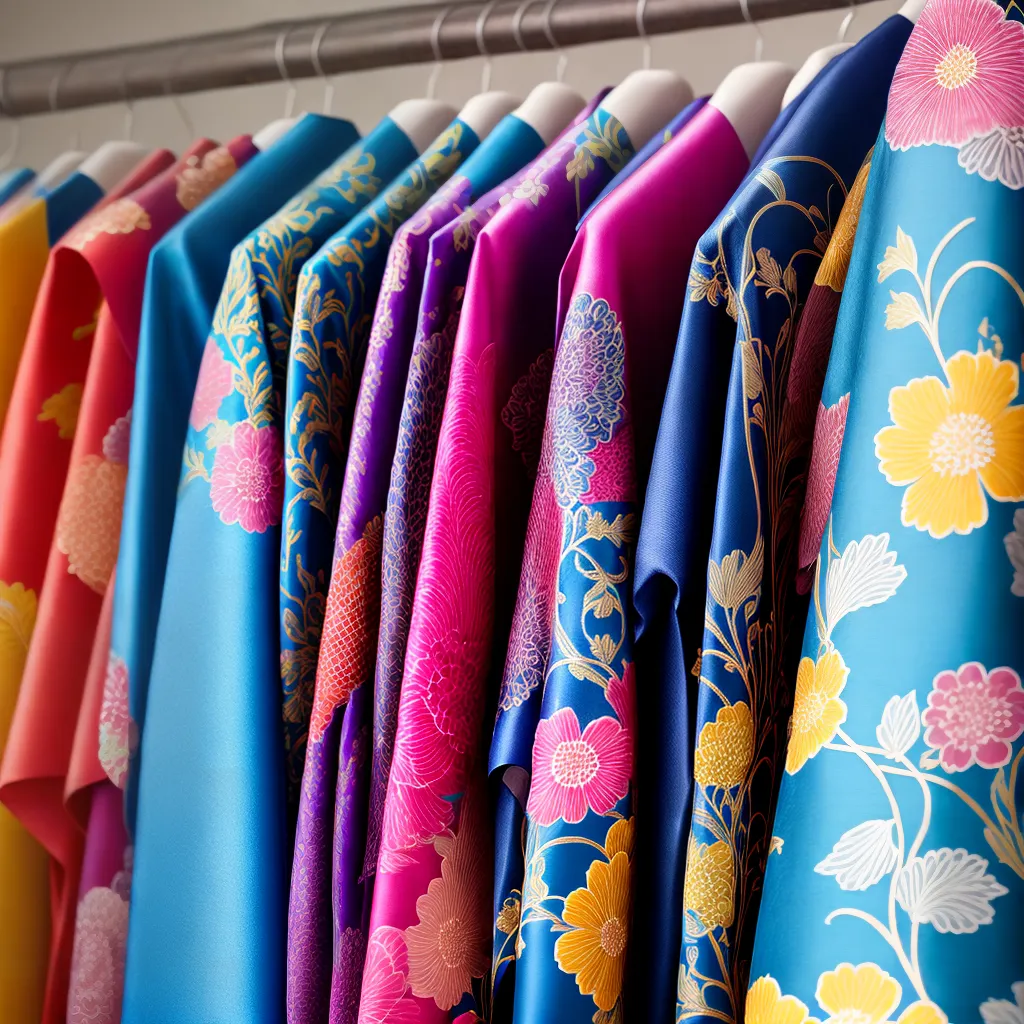 kimono seda luxo padrao japones