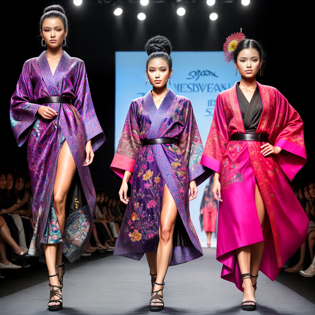 passarela kimonos modernos estampas inovadoras