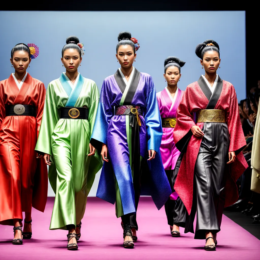 passarela kimonos modernos inovadores