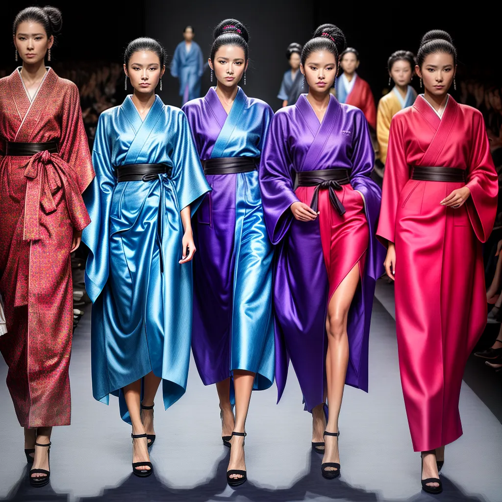 desfile kimonos modernos elegantes