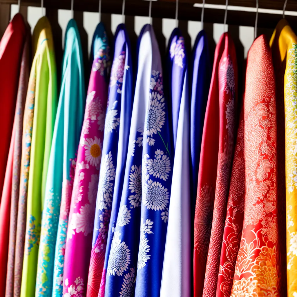 kimonos coloridos tradicao japonesa