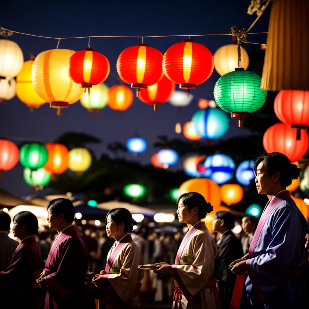 festival japones yukatas luzes animacao festival japones yukatas luzes animacao