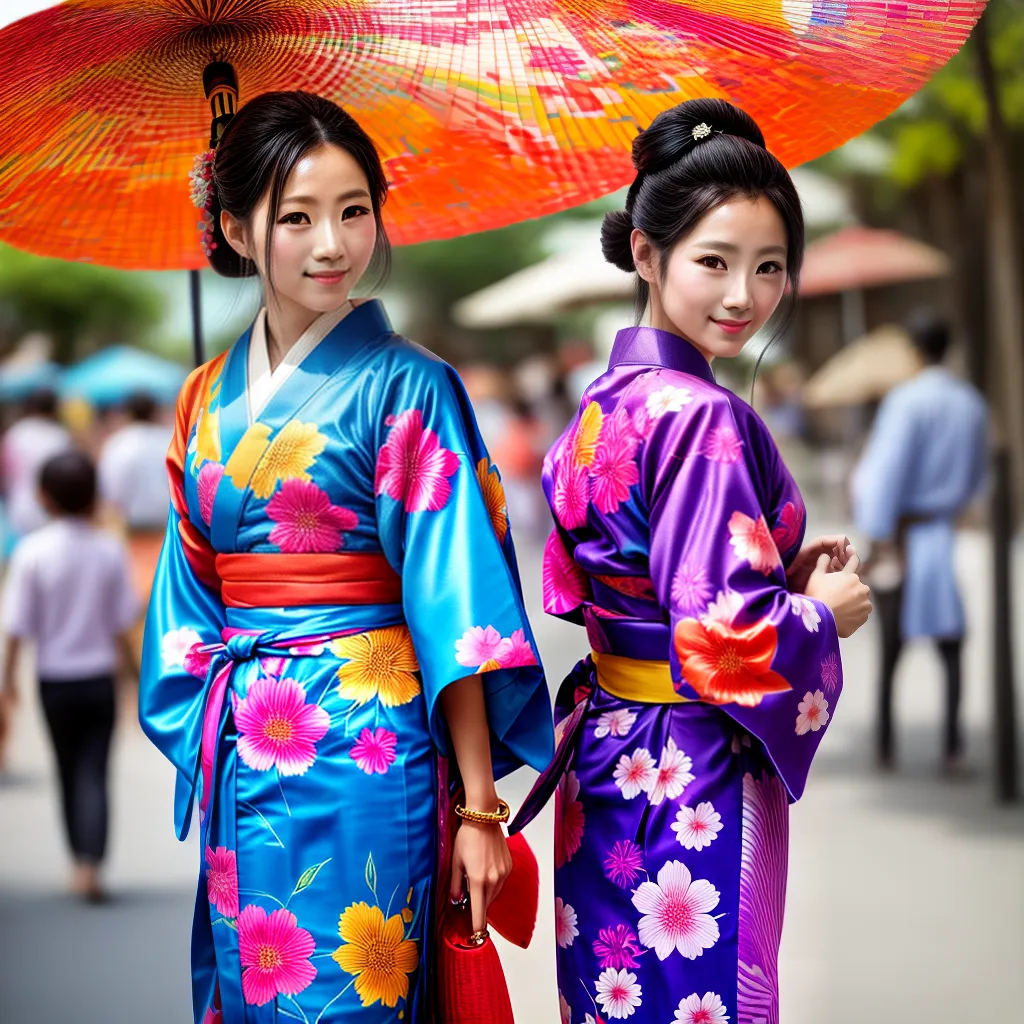 mulher yukata colorido festival verao 1