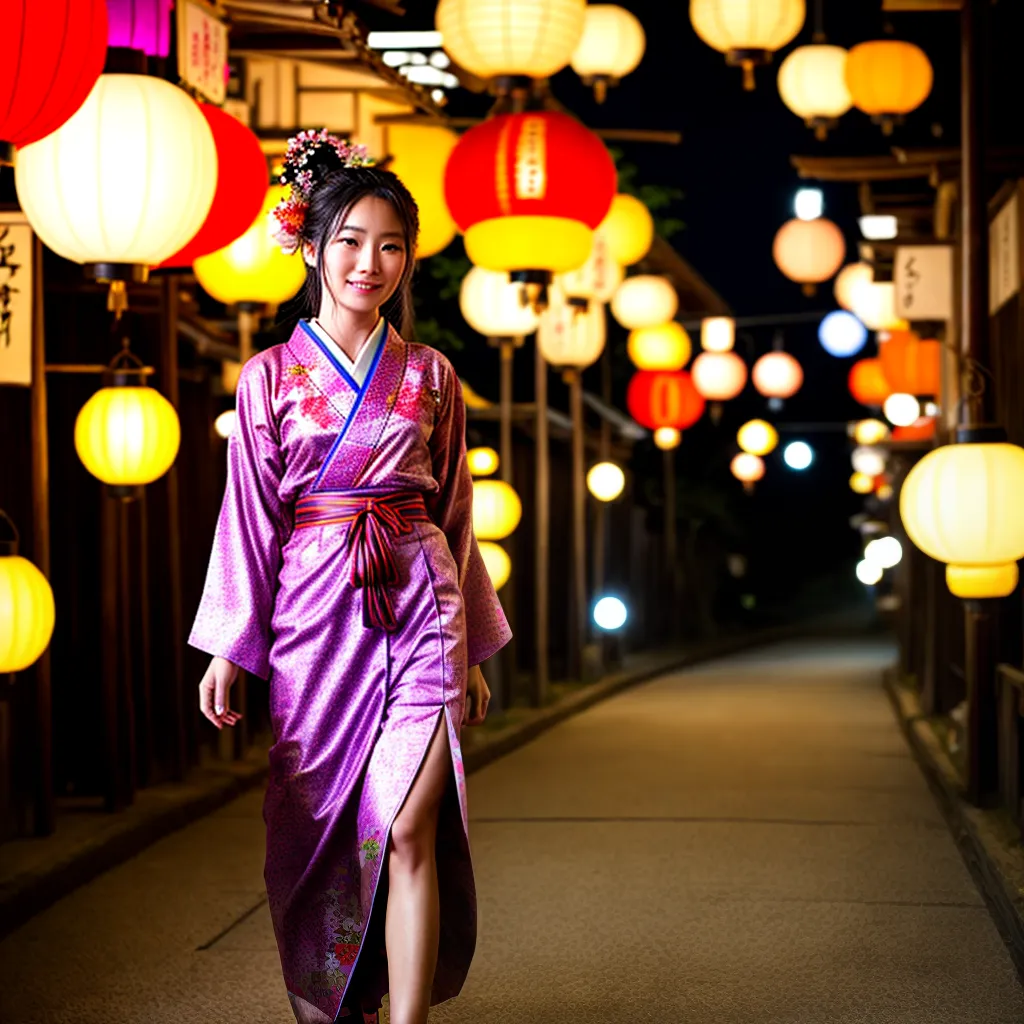 mulher yukata festival verao japones