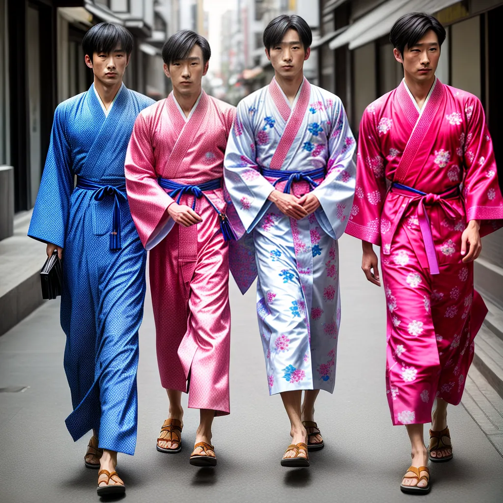 homens japoneses yukatas coloridos homens japoneses yukatas coloridos