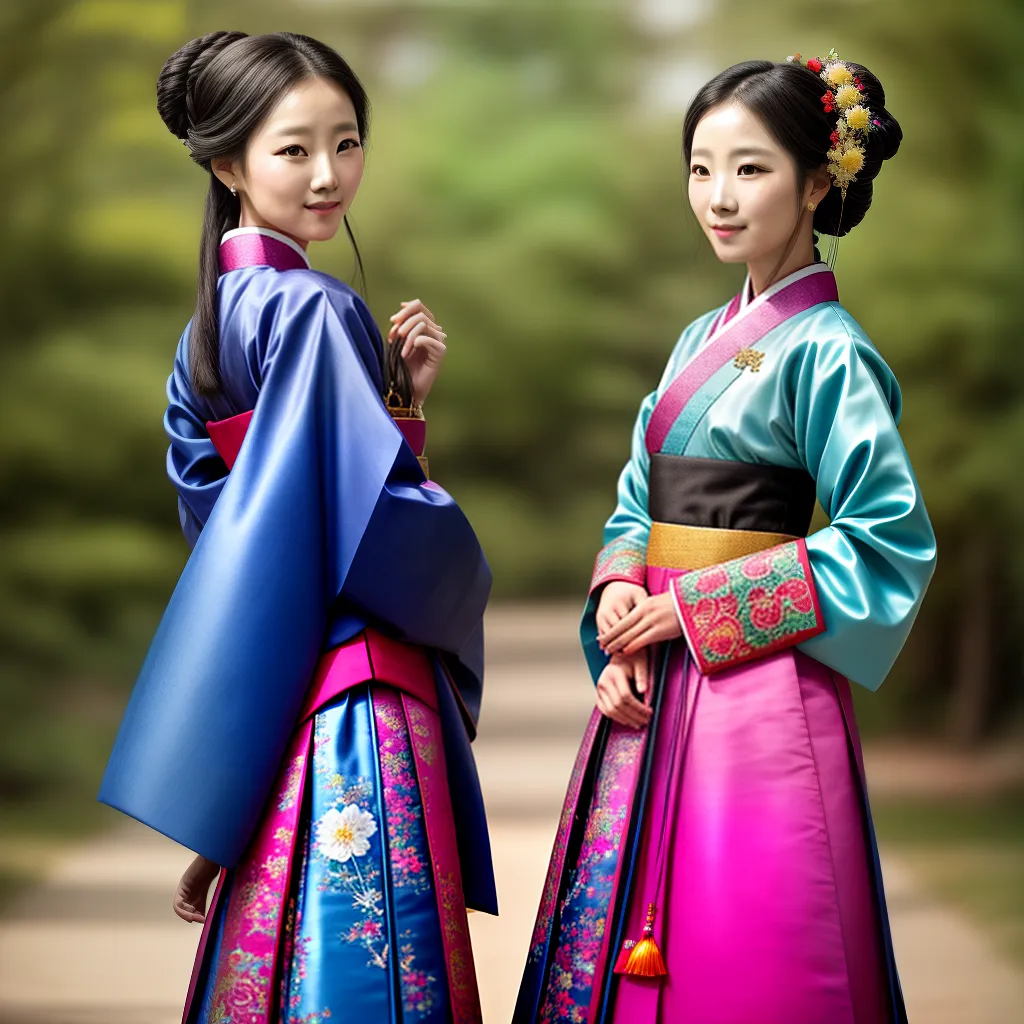 hanbok tradicional cores design