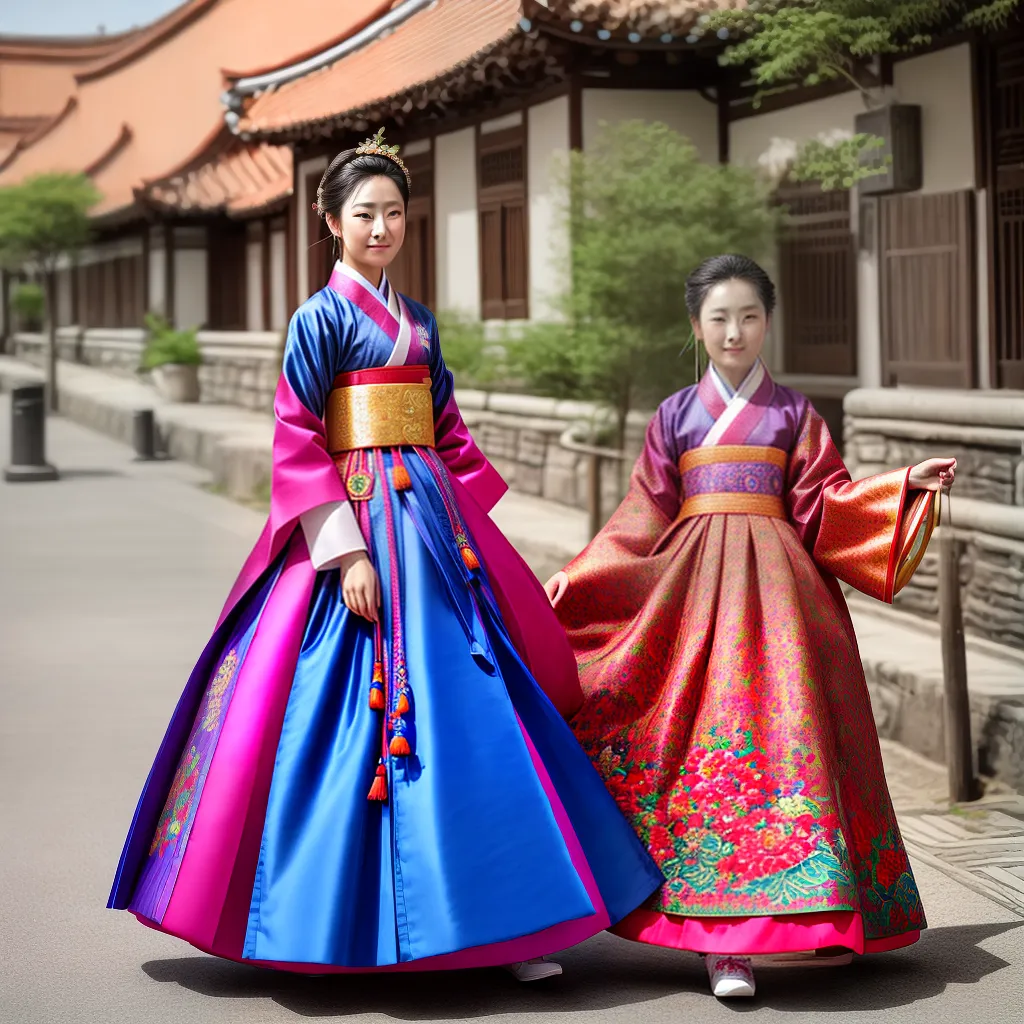 hanbok tradicional design cores artesanato