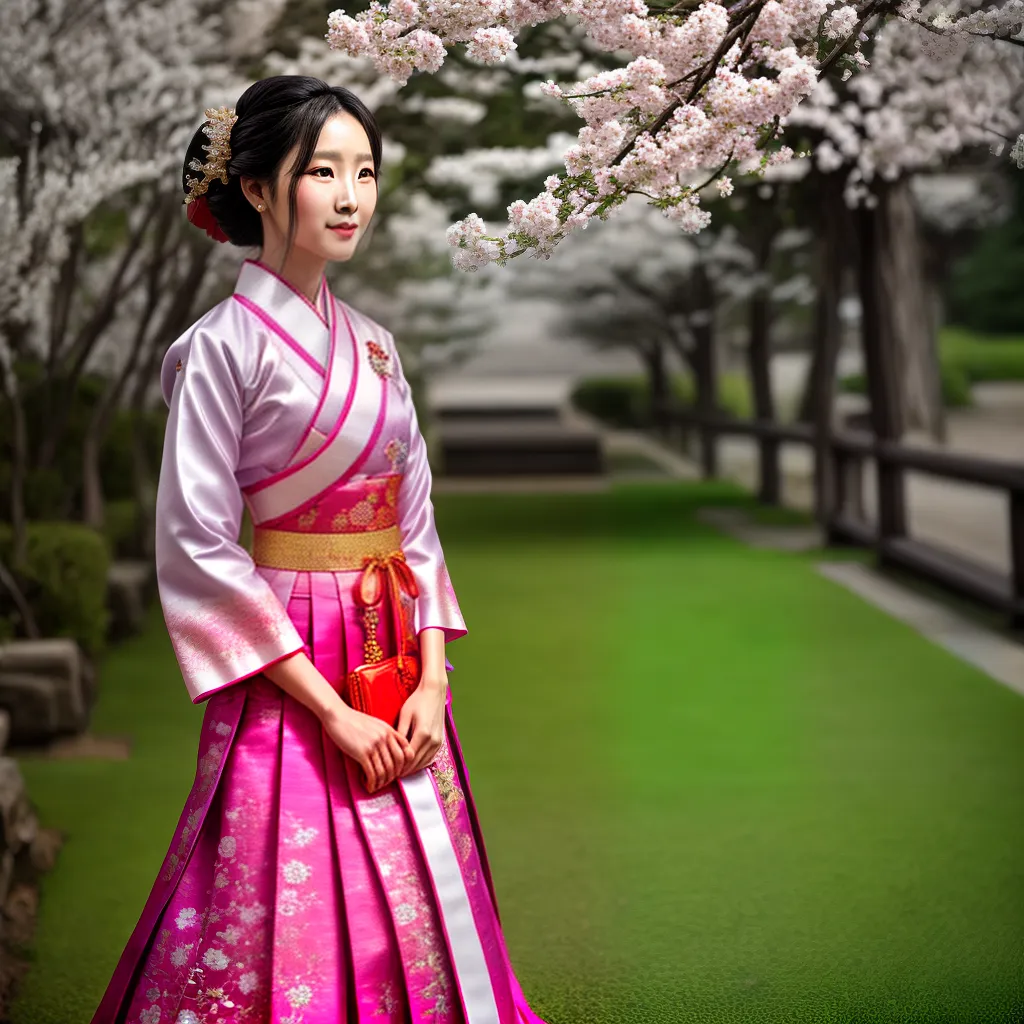 hanbok tradicional coreano elegante hanbok tradicional coreano elegante