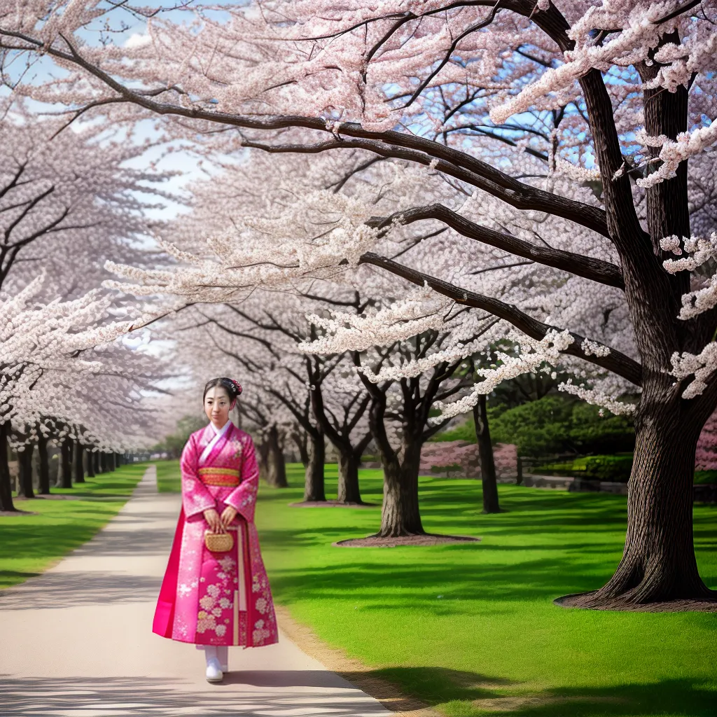 hanbok tradicional beleza cerejeiras hanbok tradicional beleza cerejeiras