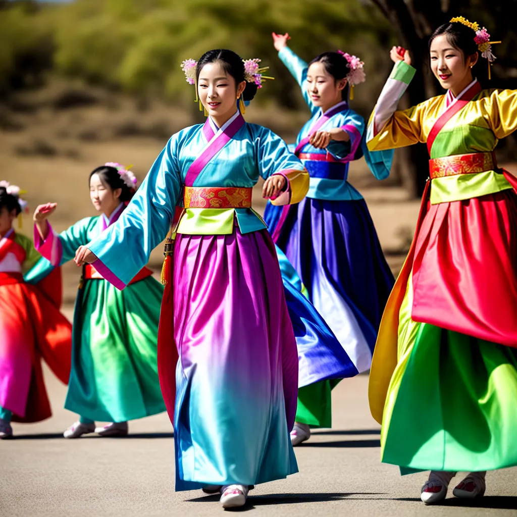 danca hanbok tradicional coreia danca hanbok tradicional coreia