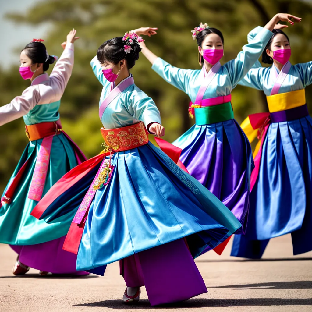 danca hanbok colorido harmonia cultura danca hanbok colorido harmonia cultura