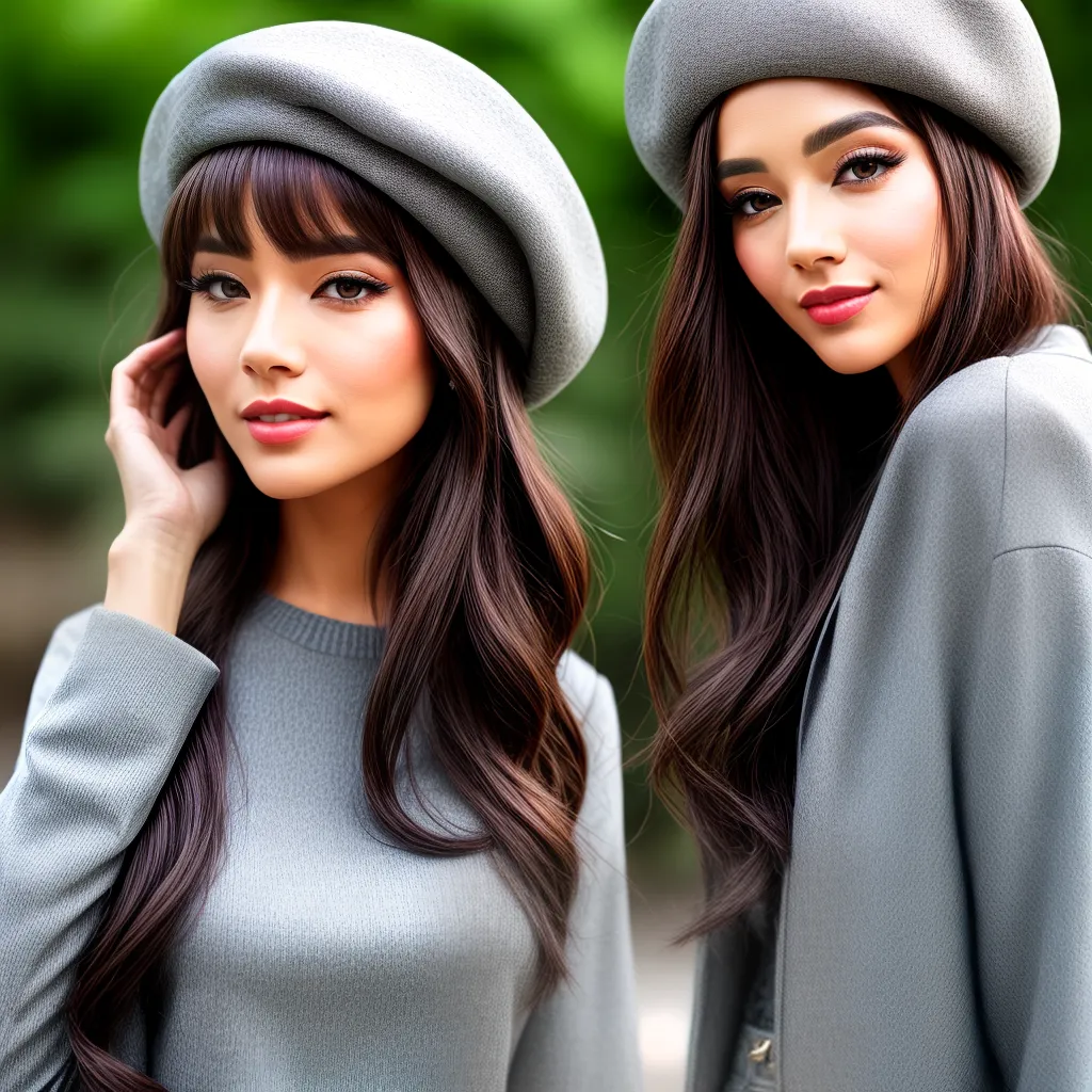 mulher estilosa beret elegante