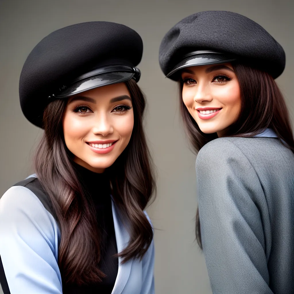 mulher estilosa beret preto