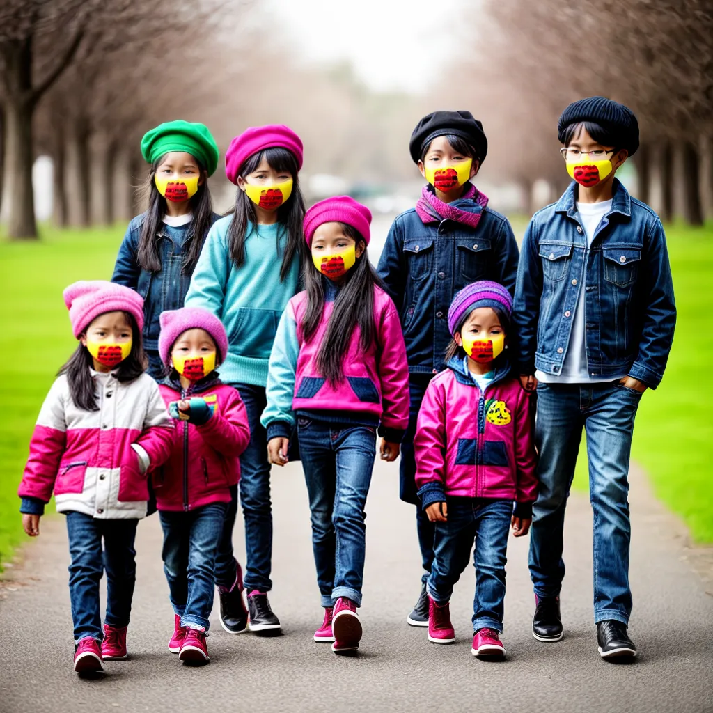 criancas beretes coloridos estilos