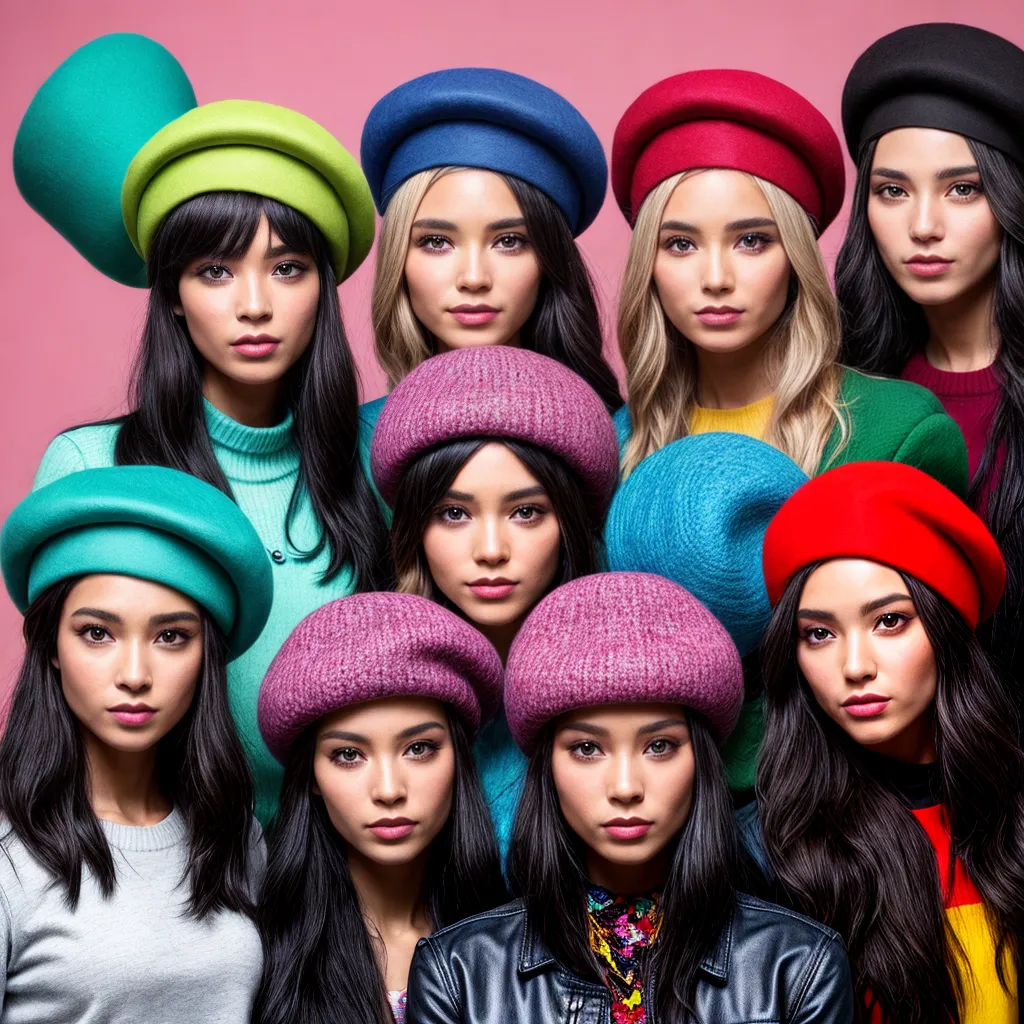 berets coloridos tendencia estilo