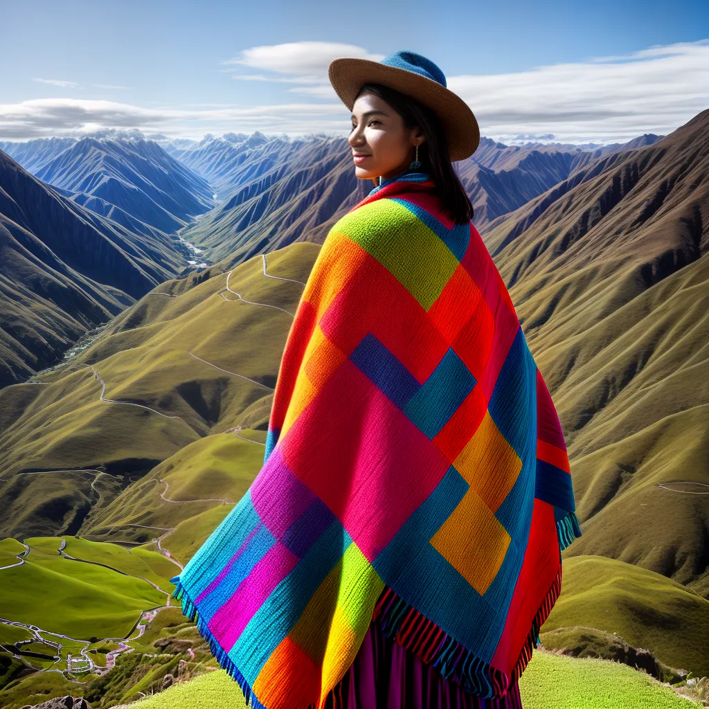 poncho andino tradicao moda