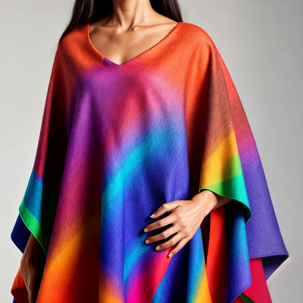 poncho tecido artesanal sul americano