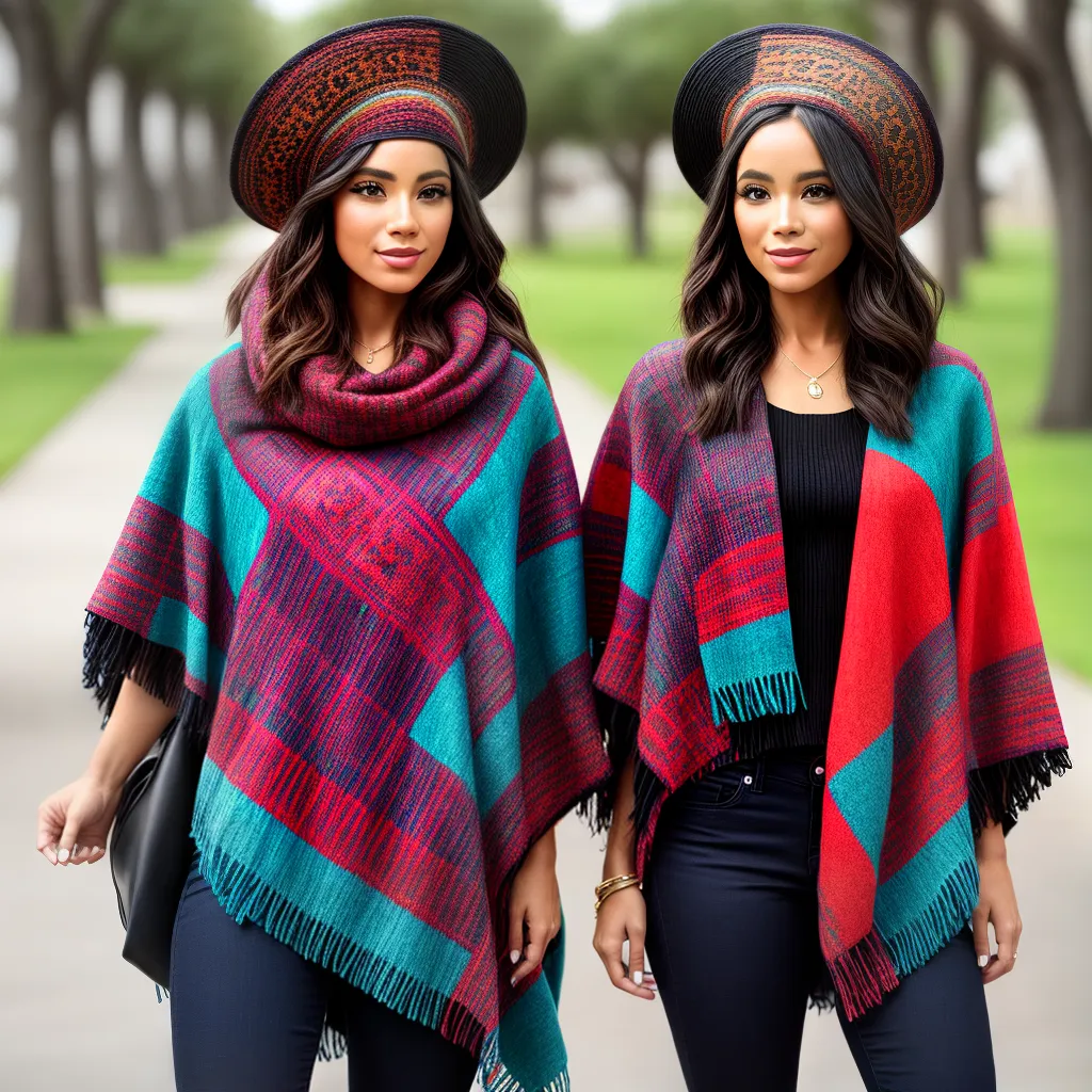 poncho sul americano cores padrao