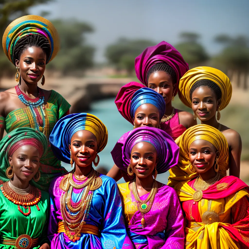 boubous oeste africano trajes coloridos