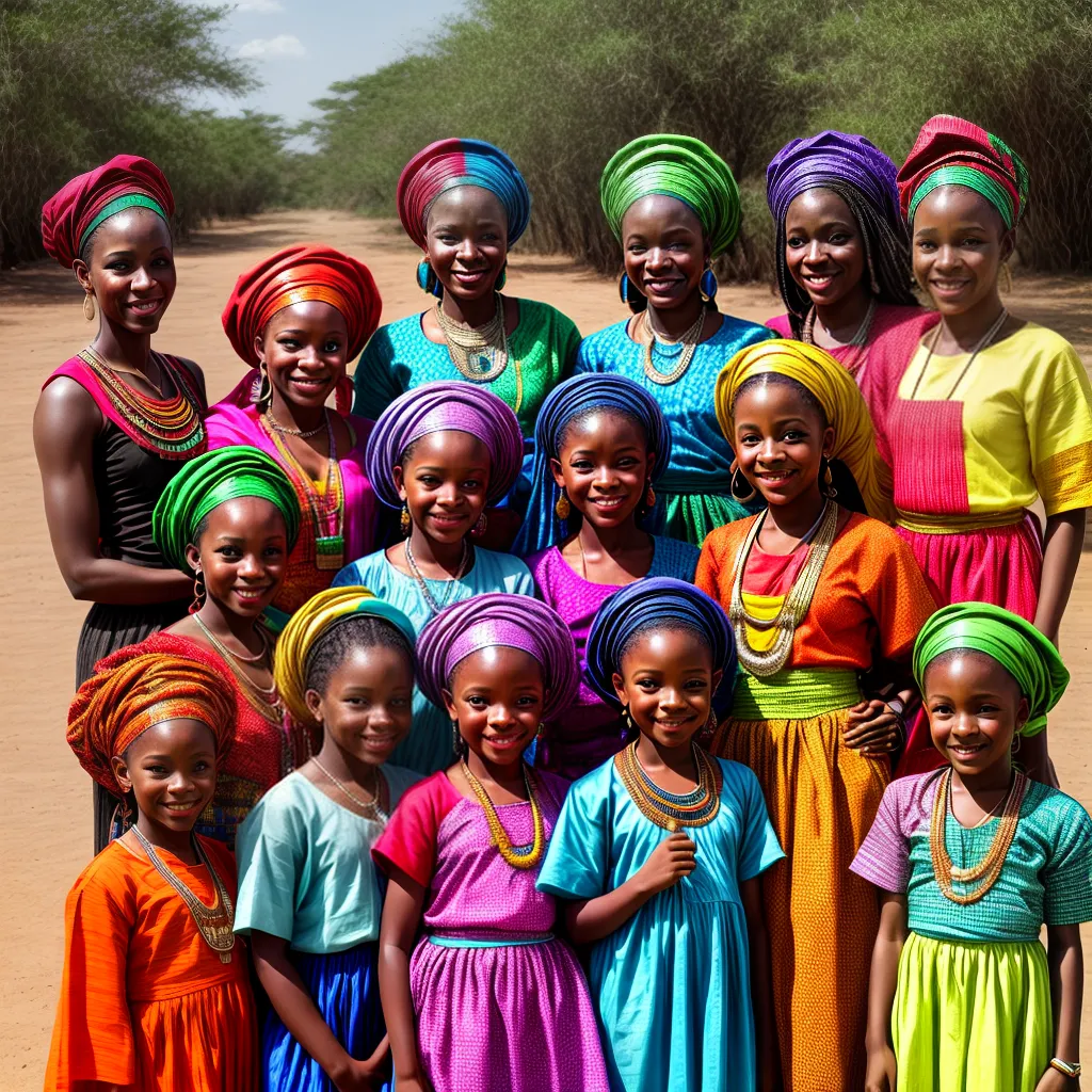 dashikis coloridos grupo cultura vibrante
