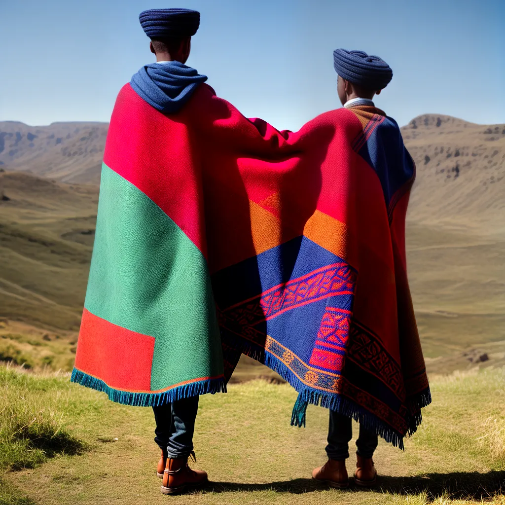 manta basotho cores geometrica