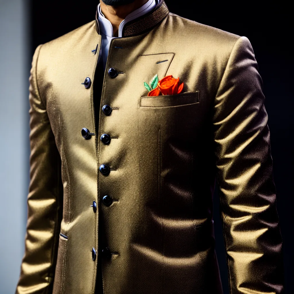 sherwani bordado colorido tradicional