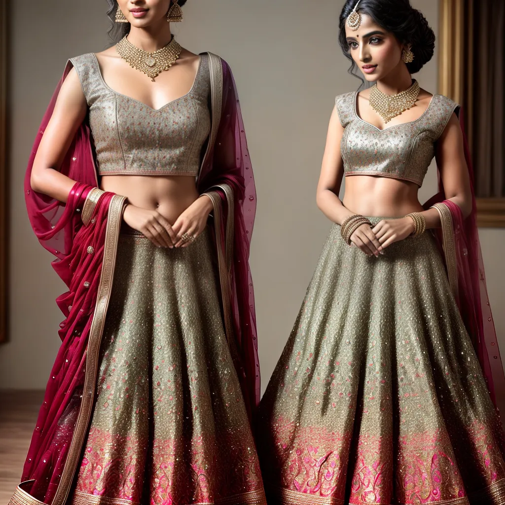 lehenga indiano colorido bordado