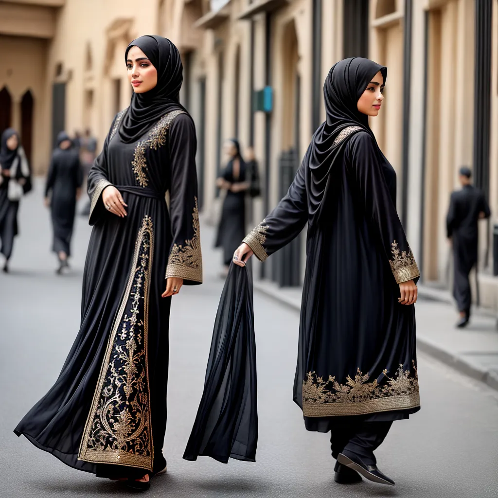 abaya tradicional mulher rua cidade abaya tradicional mulher rua cidade