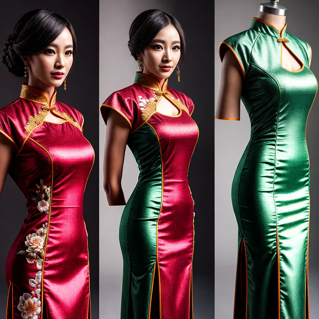 cheongsam qipao ilustracao tradicional moderno