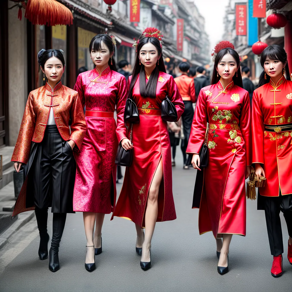 rua china cheongsam moda contemporanea